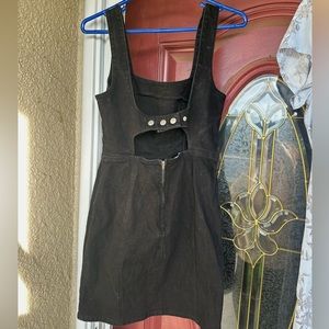UO BLACK DENIM BODYCON MINI DRESS